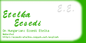 etelka ecsedi business card